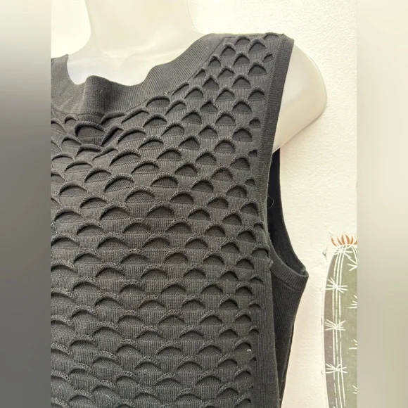 CONNECTED APPAREL Black Textured Sleeveless Dress - Picture 7 of 12